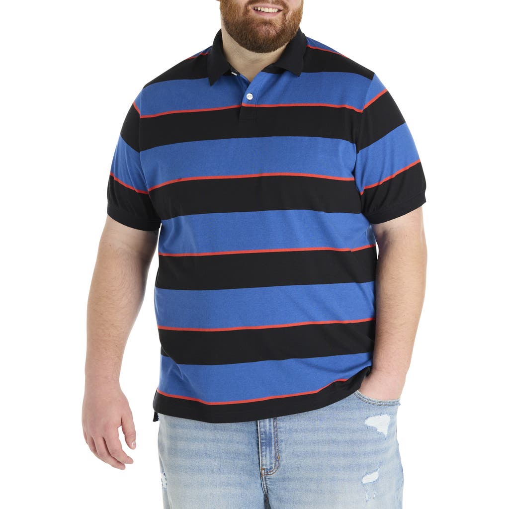 Harbor Bay By Dxl Big & Tall Rugby Striped Polo Shirt