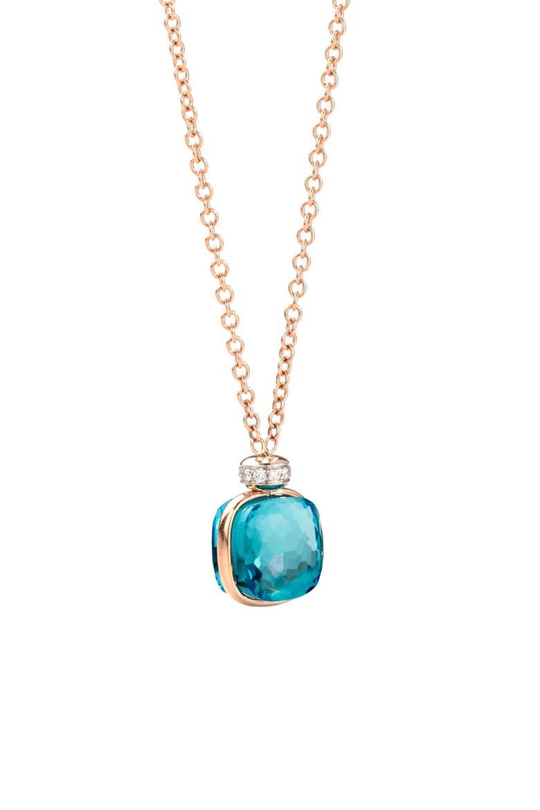 Nudo London Blue Topaz Pendant Necklace, Main, color, 18K YELLOW GOLD