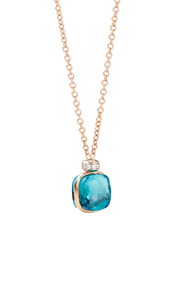 Pomellato Nudo London Blue Topaz Pendant Necklace, Main, color, London Blue Topaz