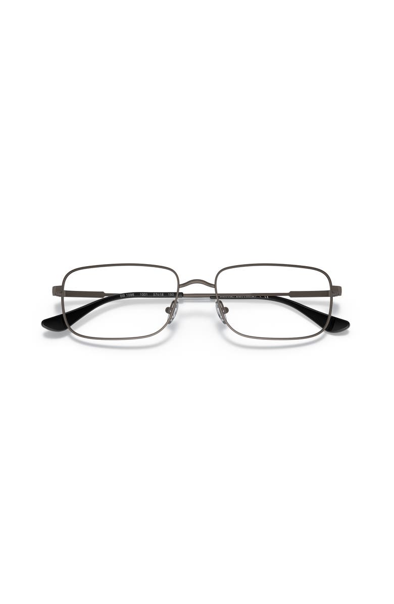 Brooks Brothers 57mm Rectangle optical glasses, Alternate, color, Grey