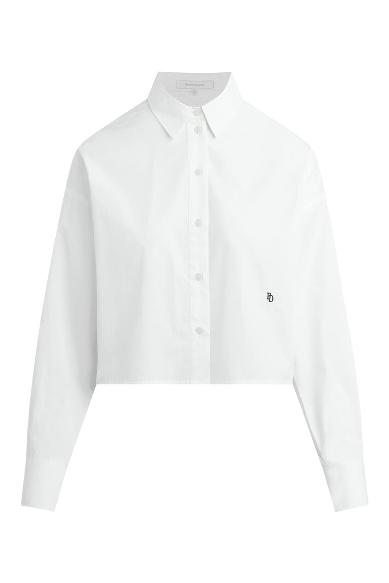 The Next Chapter Cropped Button-Down Shirt, Alternate, color, WHITE