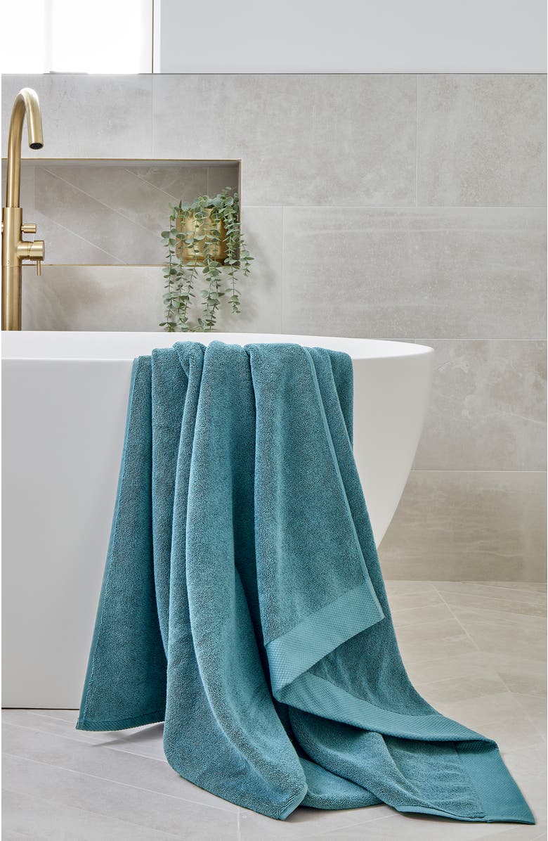 CHRISTY Luxe Heavyweight 100% Turkish Cotton Bath Towels, Alternate, color, Denim