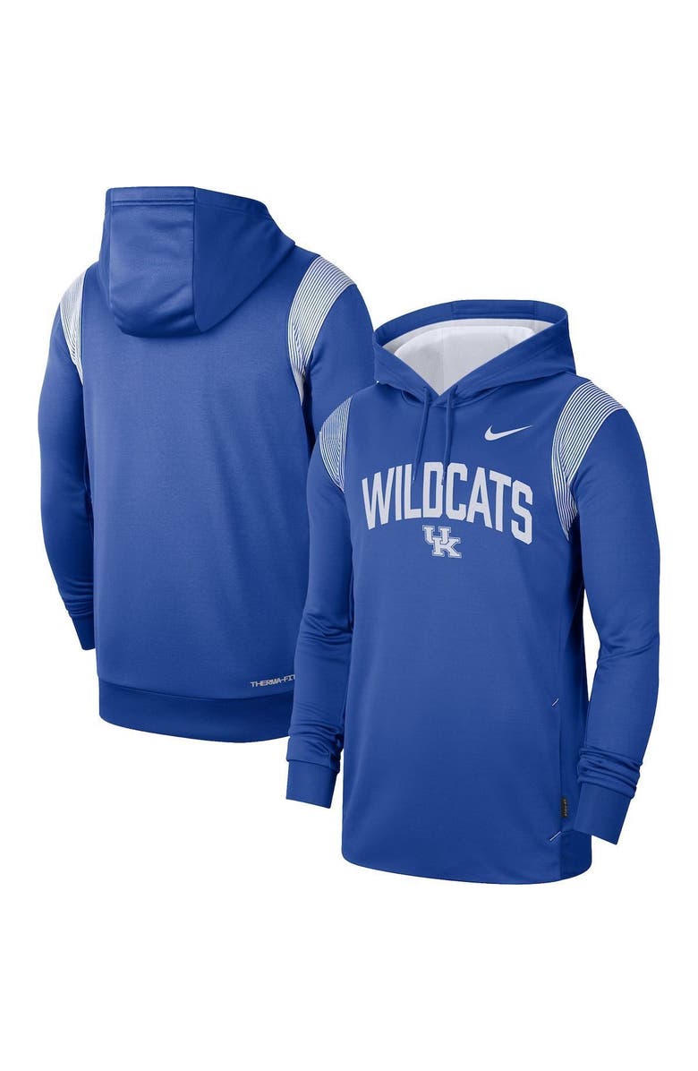 Nike Men's Nike Royal Kentucky Wildcats 2022 Game Day Sideline Performance Pullover Hoodie, Main, color, 