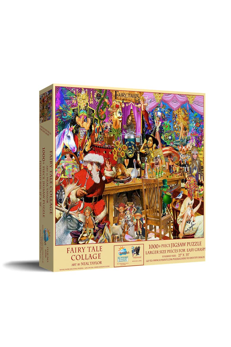 Fairy Tale Collage 1000 piece Jigsaw Puzzle for Adults Large Pieces, Main, color, Multicolor