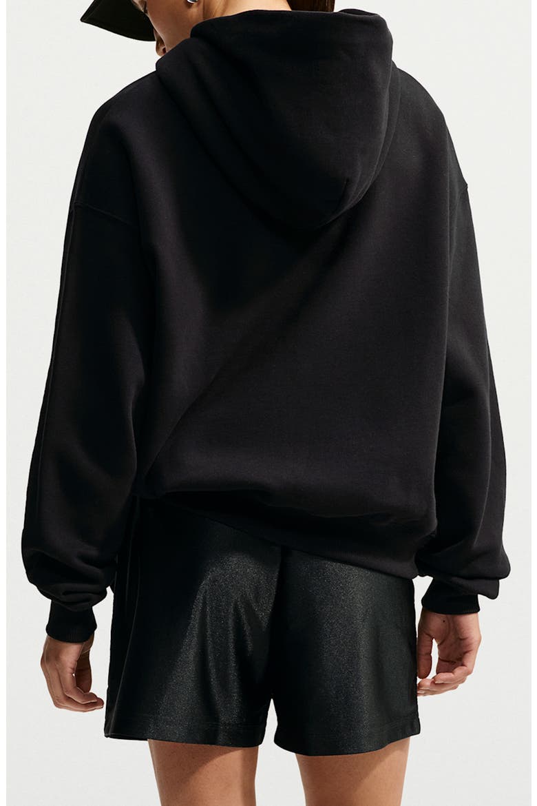 Sport Studio Oversized Logo Graphic Hoodie, Alternate, color, TOTAL BLACK/ WHITE