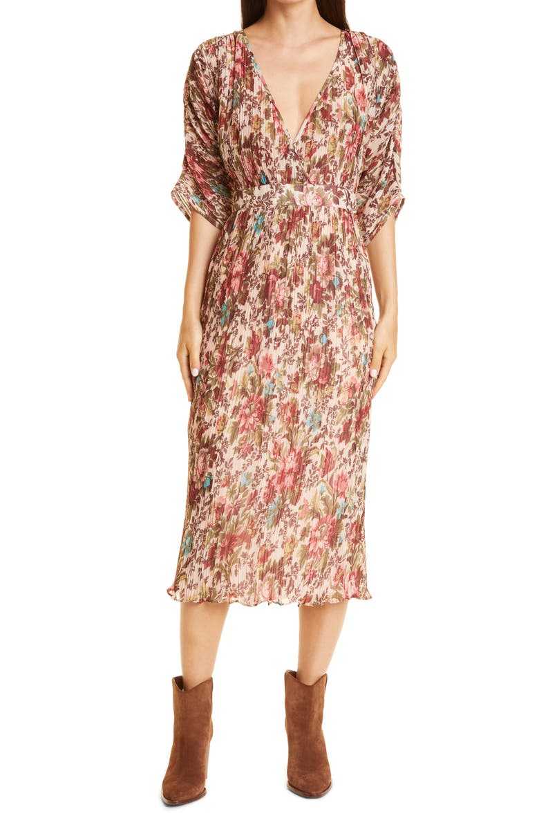 byTiMo Plisse Midi Dress, Main, color, 