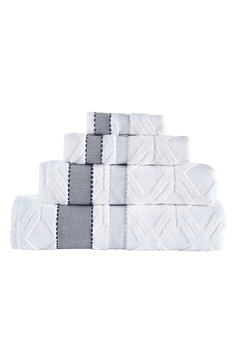Brooks Brothers Large Square Turkish Cotton Bath Towel, Alternate, color, White
