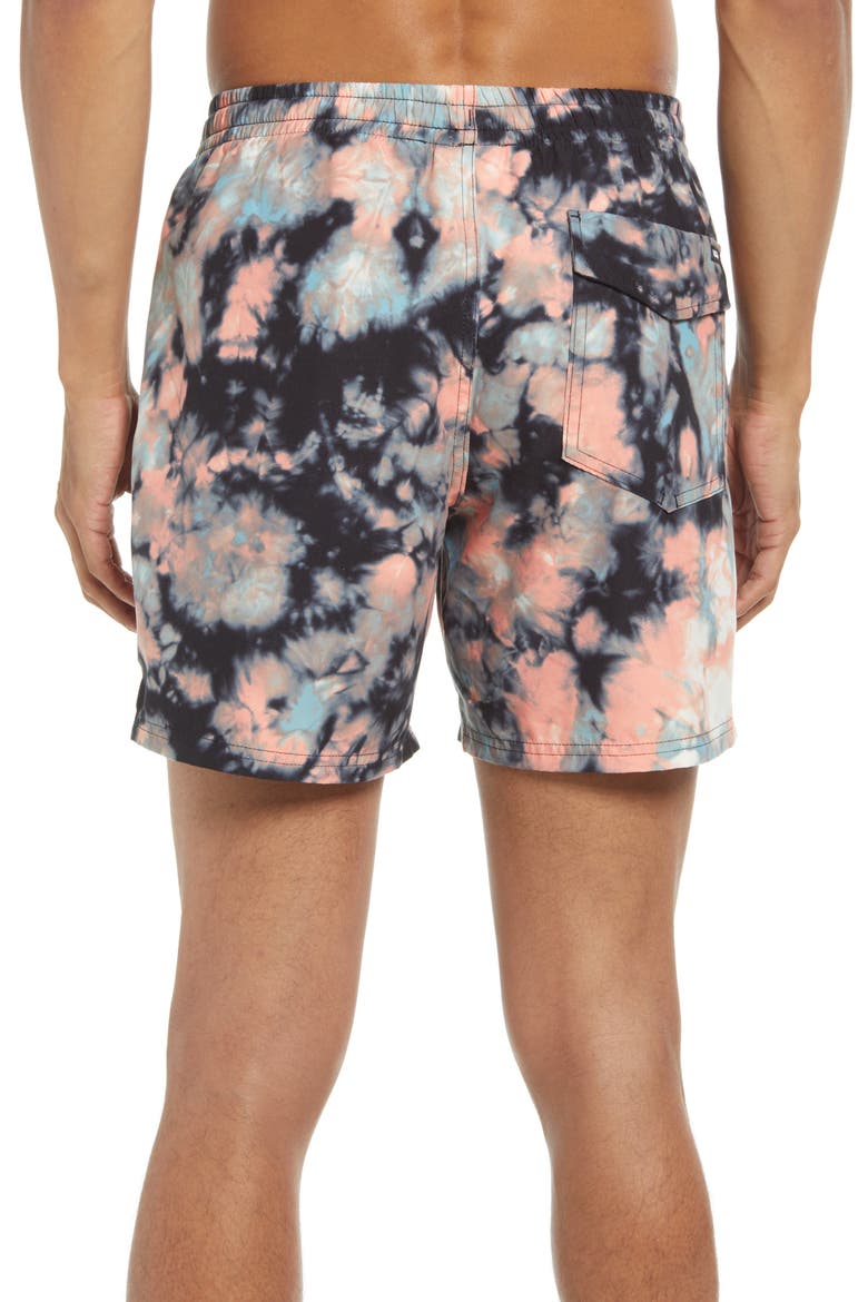 Men's Mixed Volley Swim Trunks, Alternate, color, BLACK
