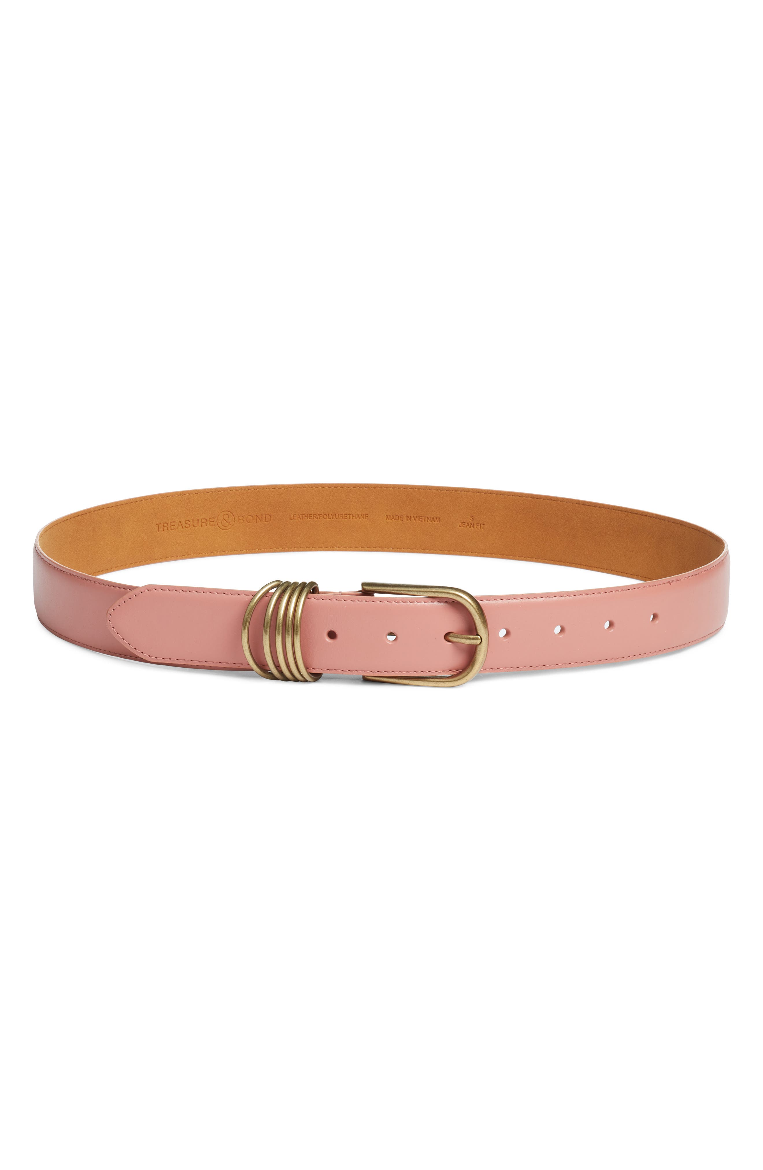 Treasure & Bond Parker Brass Hoop Leather Belt