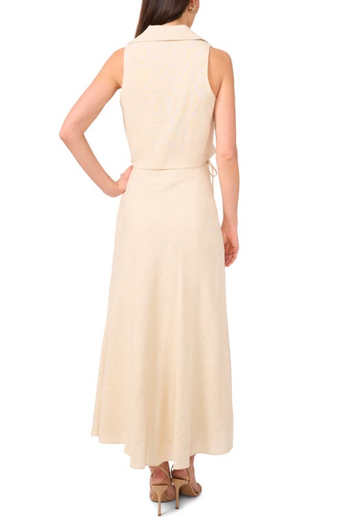 1.state Wrap Front Collar Top In Natural