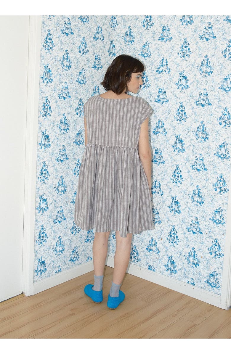 Ace & Jig Float Slit-neck Mini Dress, Alternate, color, Scribble