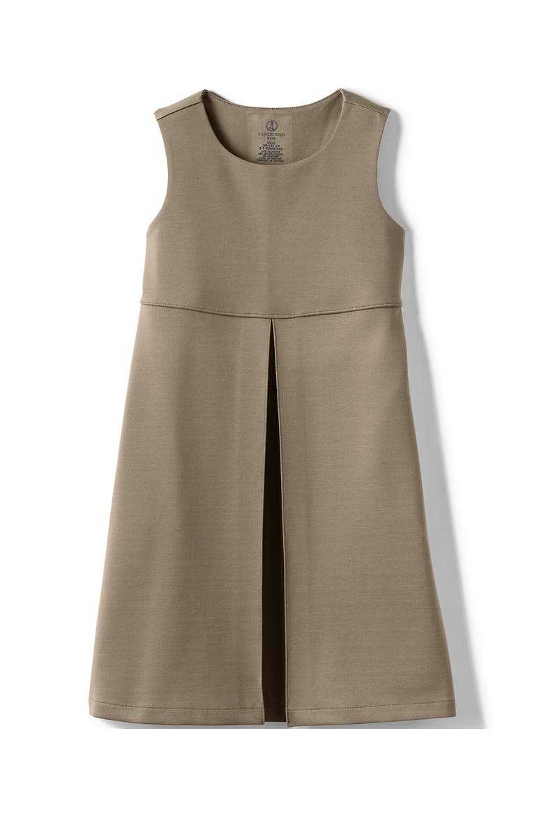 Girls Ponte Pleat Jumper, Alternate, color, Khaki