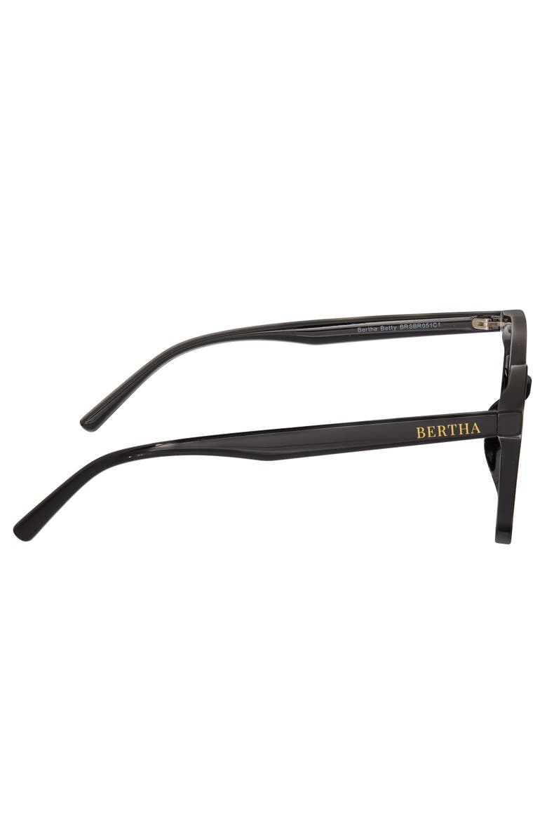 BERTHA Betty Polarized Sunglasses, Alternate, color, Black/Black