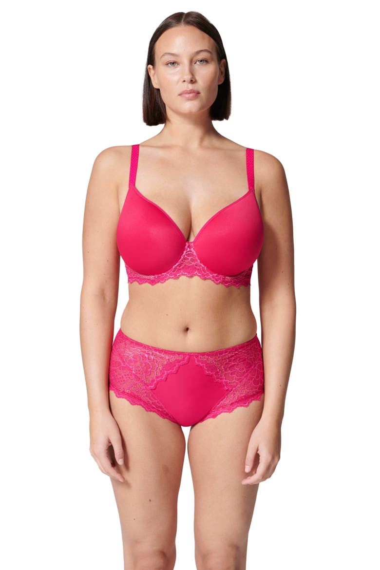Caresse Underwire Full Cup Bra, Alternate, color, TEABERRY PINK