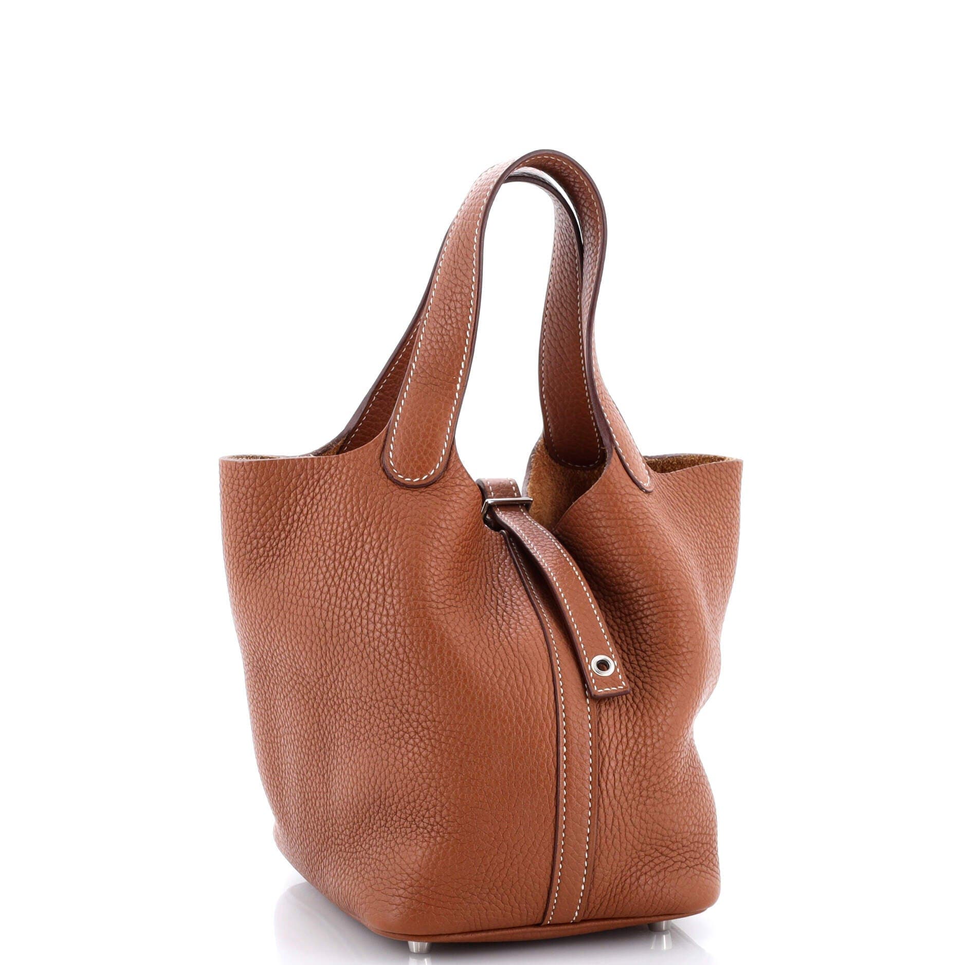 Pre-Owned Hermes Picotin Lock Bag Clemence PM, Alternate, color, Gold