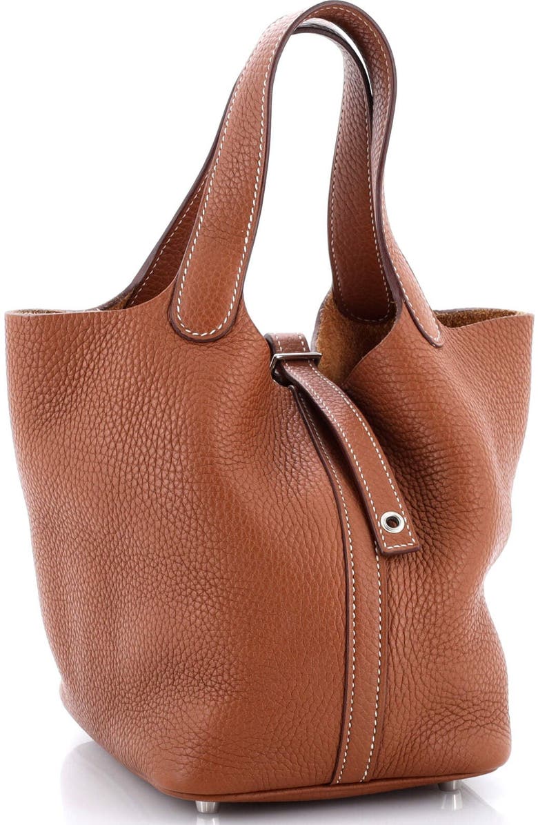 Pre-Owned Hermes Picotin Lock Bag Clemence PM, Alternate, color, Gold