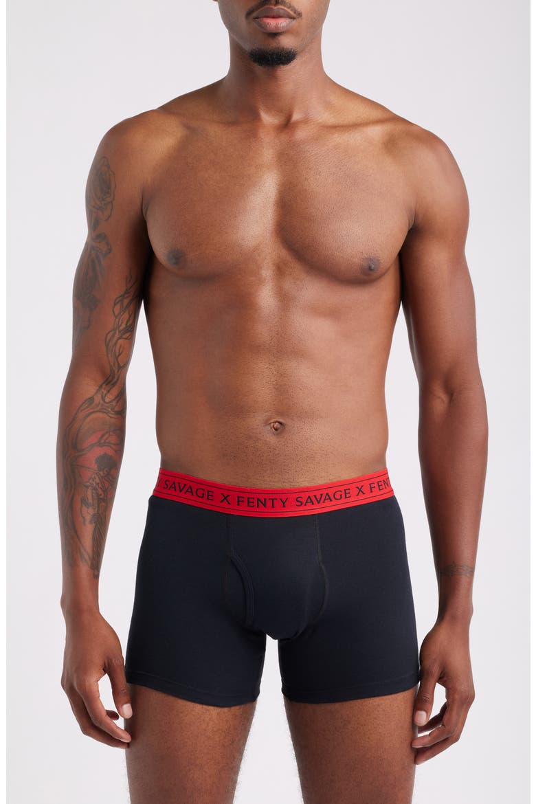 Savage Classics 3-Pack Boxer Briefs, Alternate, color, BLACK CAVIAR/ RED/ LAKE