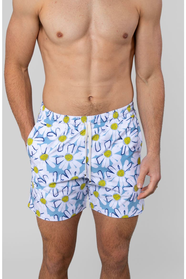 Summer Daisies Swim Trunk, Main, color, Summer Daisies