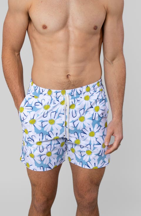 Summer Daisies Swim Trunk