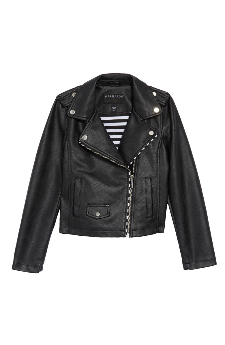 Bernardo Faux Leather Moto Jacket, Main, color, 