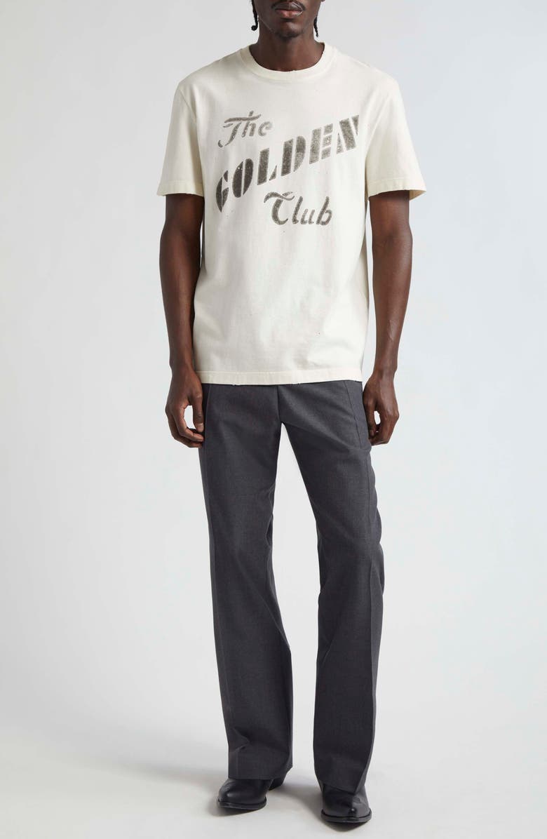 Golden Goose The Golden Club Distressed Cotton Graphic T-Shirt, Alternate, color,