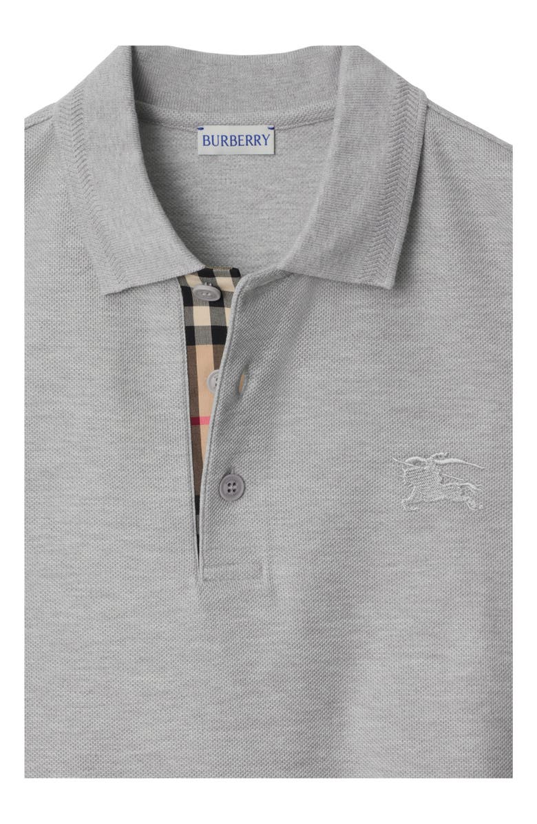 Burberry Cotton Polo Shirt, Alternate, color, Pale Grey Melange
