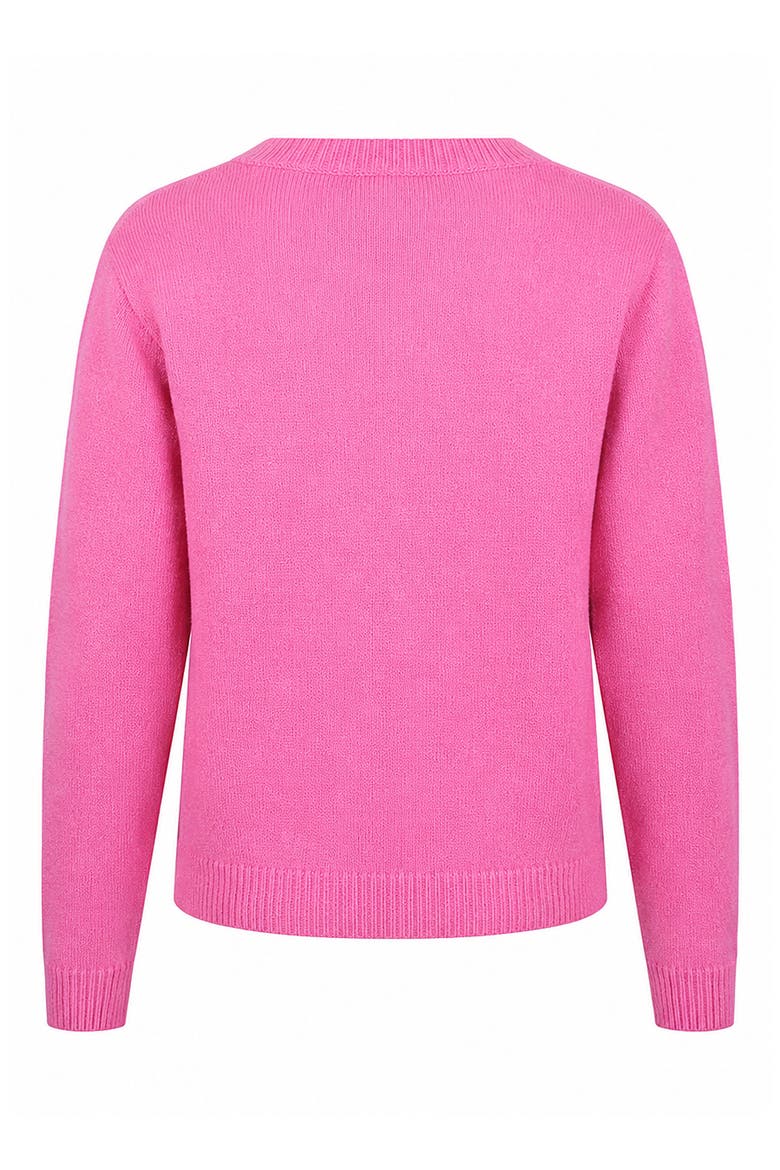 Kids' Eyelash Cat Sweater, Alternate, color, PINK/ BLACK