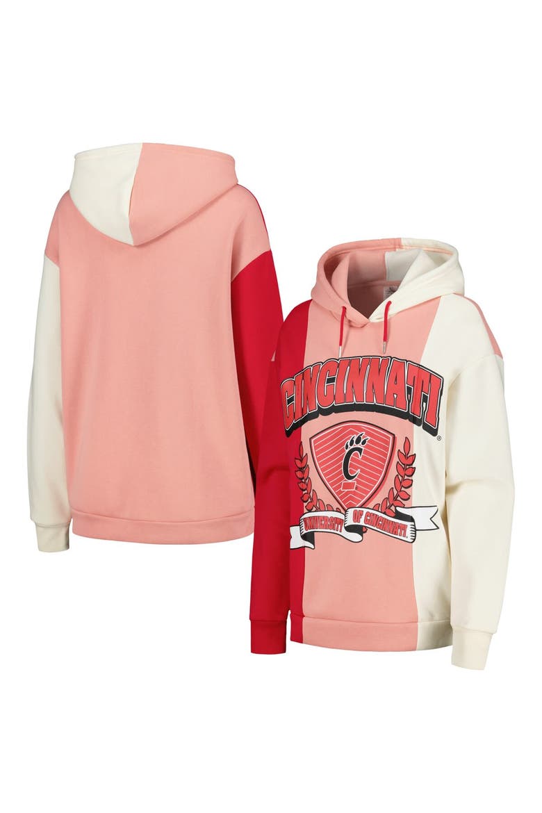 Women's Gameday Couture Red Cincinnati Bearcats Hall of Fame Colorblock Pullover Hoodie, Main, color, Red