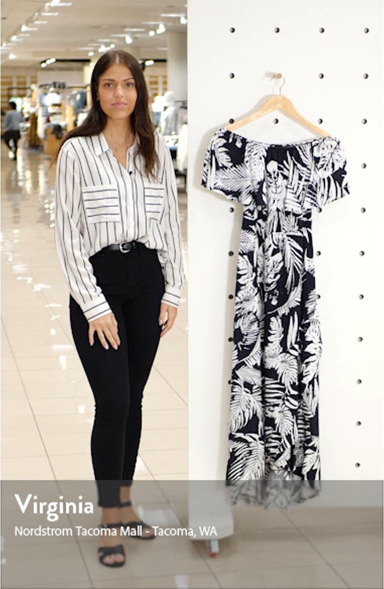 Gardenia Off the Shoulder High/Low Dress, sales video thumbnail