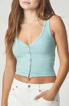 Florence by Mills Rib Button-Up Tank Top