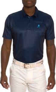 Robert Graham Blade Iron Print Golf Polo