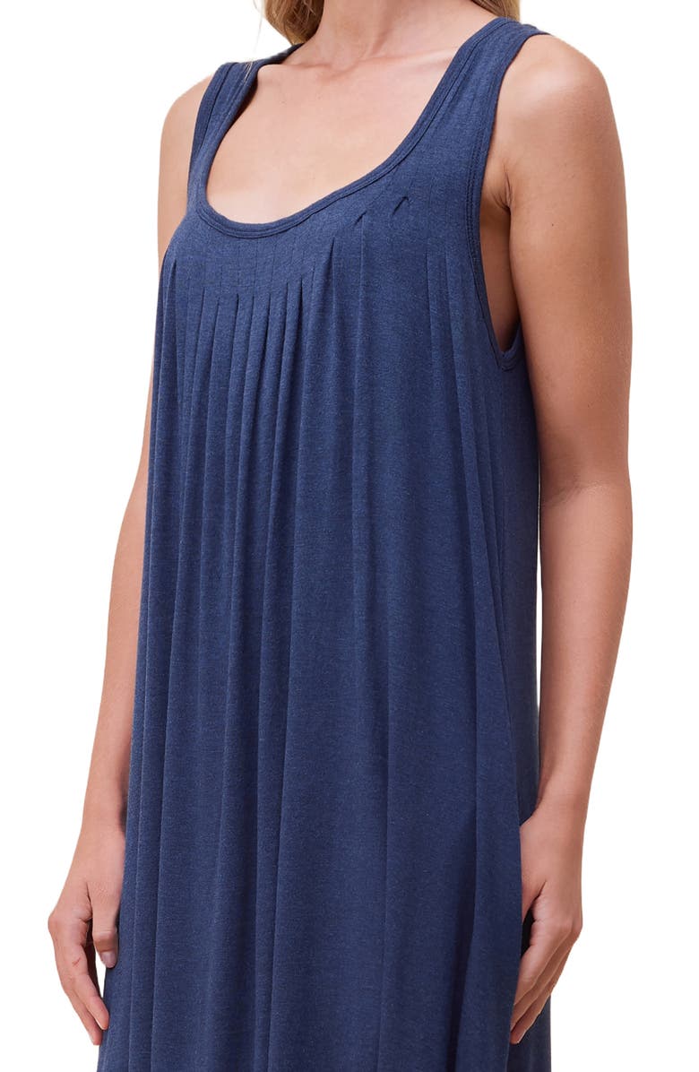 Papinelle Pleated Chemise, Alternate, color, Navy Melange