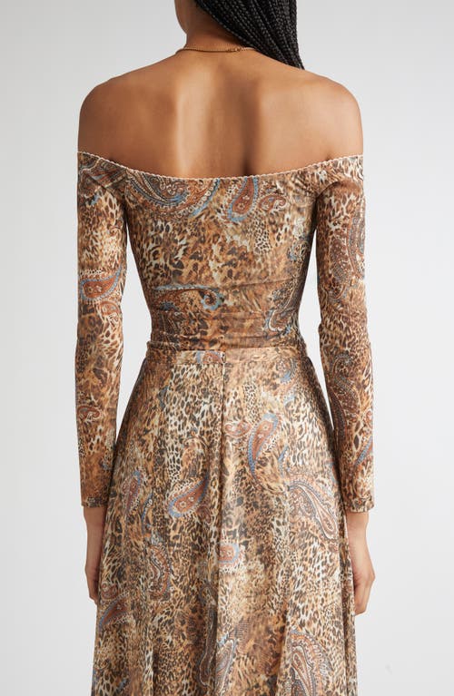 L Agence L'agence Peonie Off The Shoulder Bodysuit In Multi