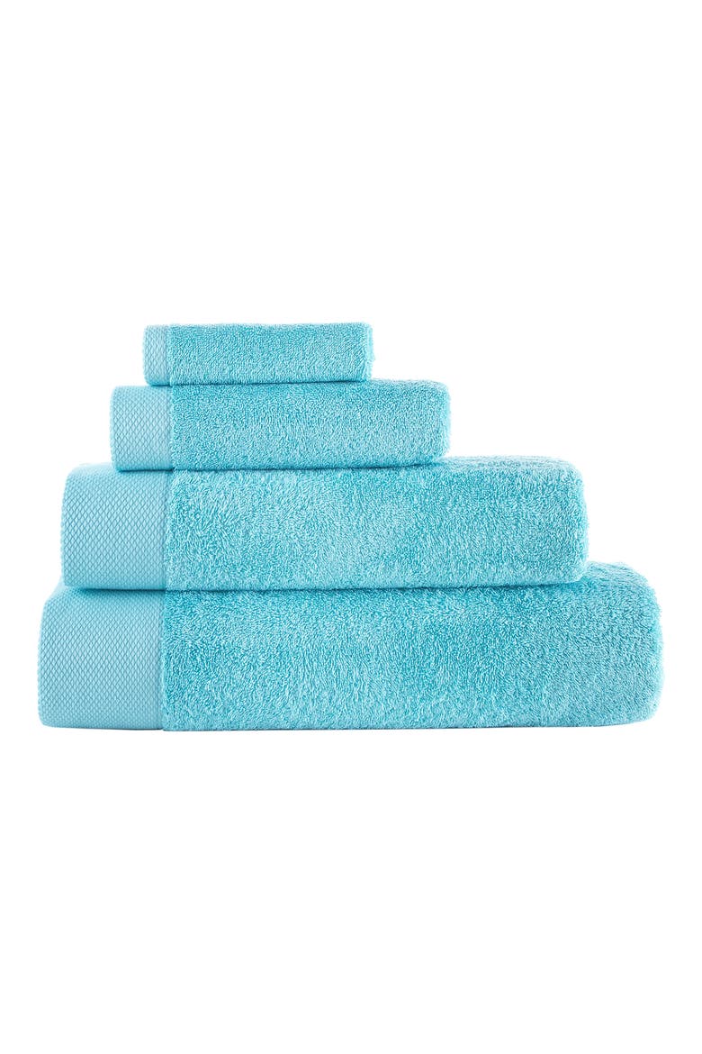 Signature 4-Piece Turkish Cotton Hand Towels, Main, color, SEA GLASS
