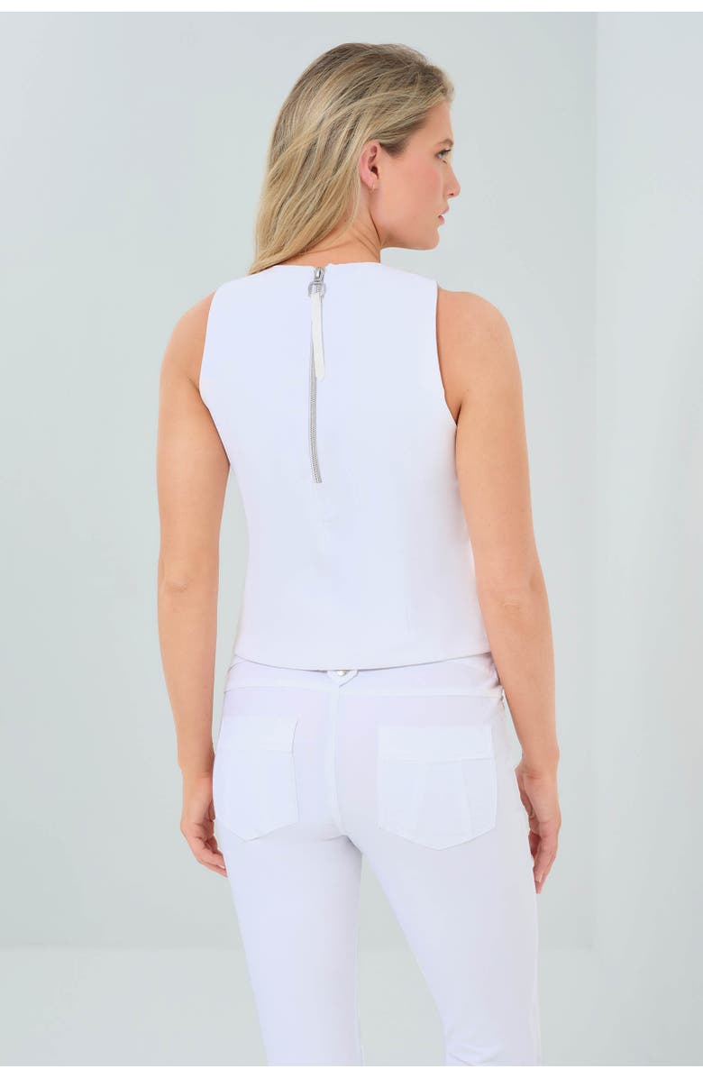 Anatomie Marietta Performance Twill Fitted Top, Alternate, color, White