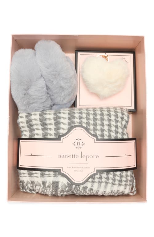 Nanette Lepore Scarf, Earmuff & Keychain Accessory Set In Multi