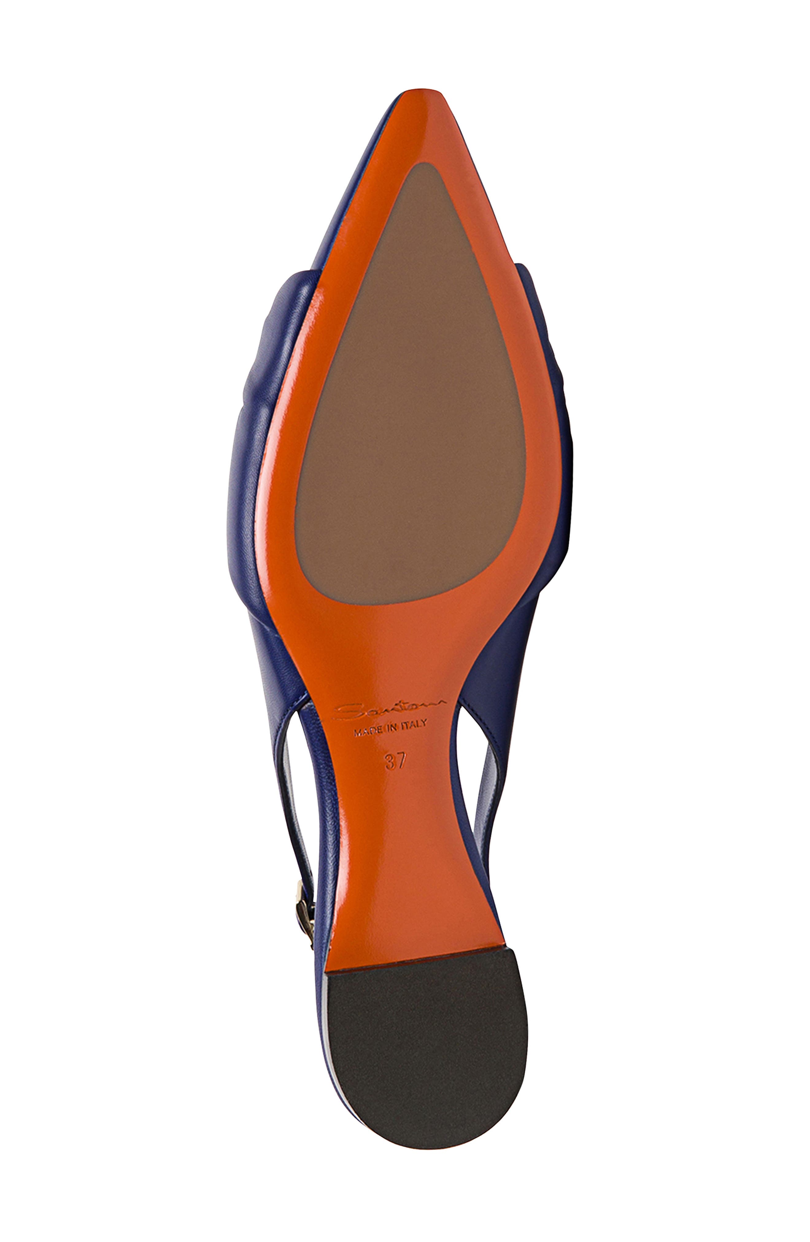 Slingback Pointed Toe Flat, Alternate, color, BLUE