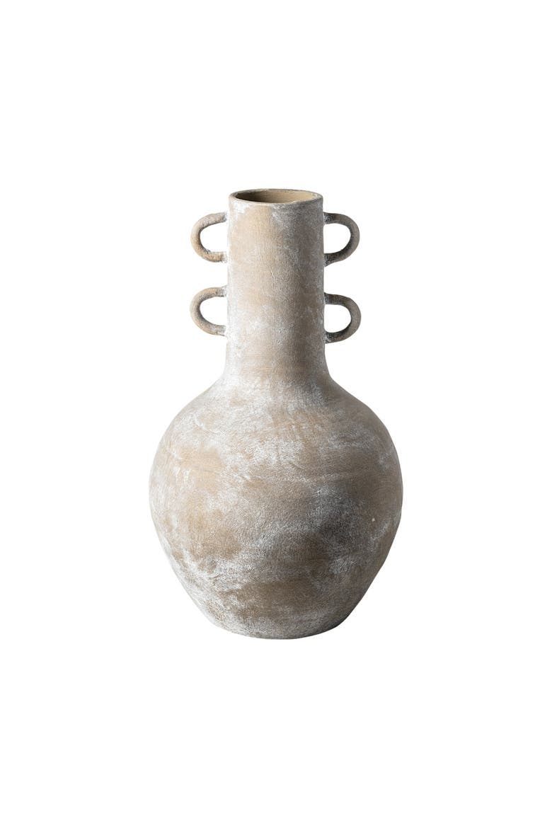 Deya Rustic Ceramic Vase, Main, color, Beige