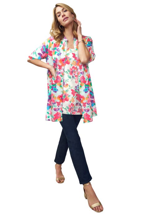 Georgette Button Front Tunic (Plus)