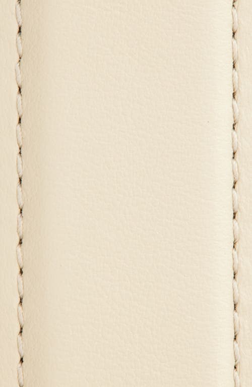 Ferragamo Slim Double Gancio Leather Belt In Stone