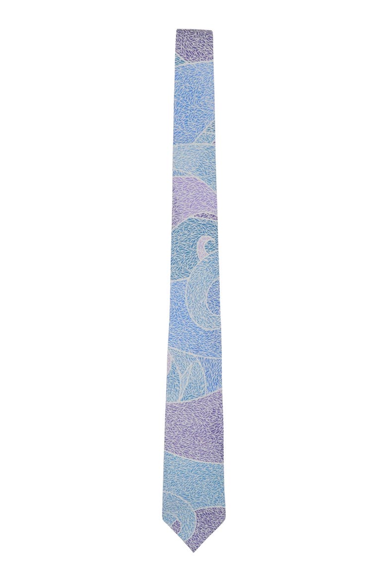 Grain Paisley Printed Tie, Main, color, GRAIN PAISLEY TEAL