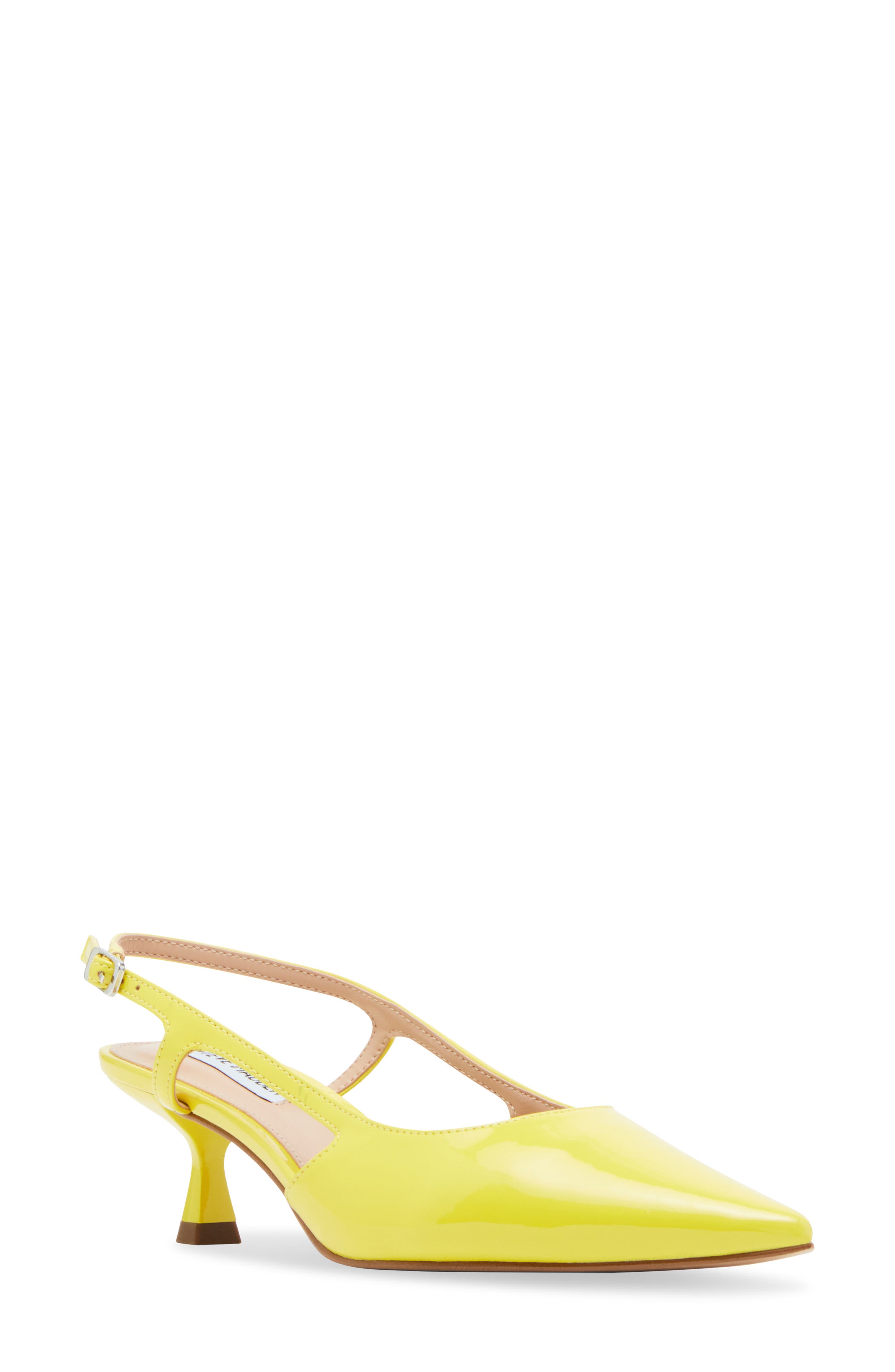 Legaci Kitten Heel Pointed Toe Pump, Main, color, YELLOW PATENT