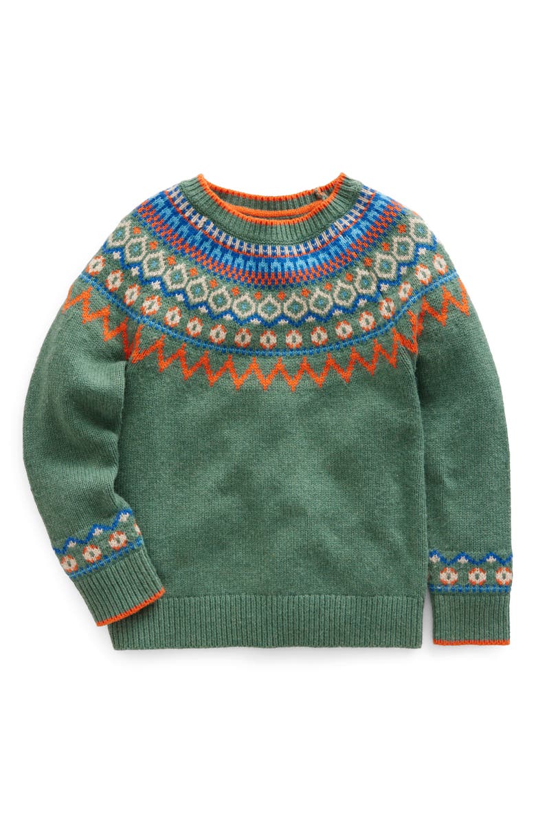 Mini Boden Kids' Fair Isle Crewneck Sweater, Main, color, 