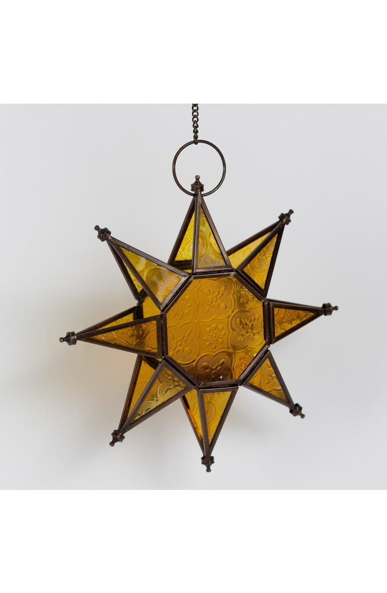 Ten Thousand Villages Starlight Candleholder, Main, color, Yellow