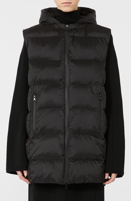 Mm By Max Mara Lodola Hooded Quilted Vest In Black