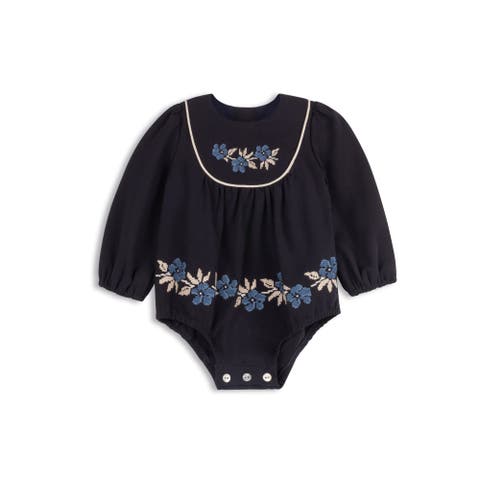 Looms Stitch Embroidered Wool Collection  Romper (Baby)