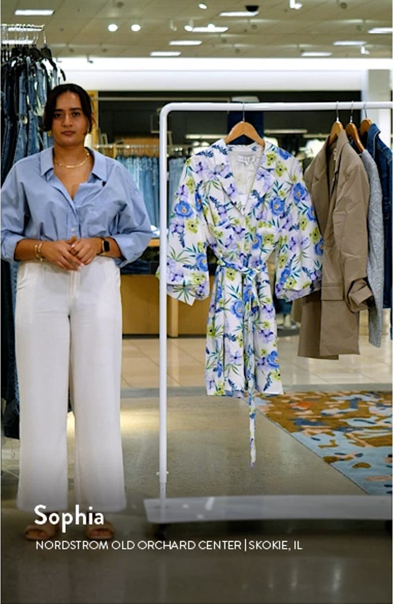 Floral Mini Shirtdress, sales video thumbnail