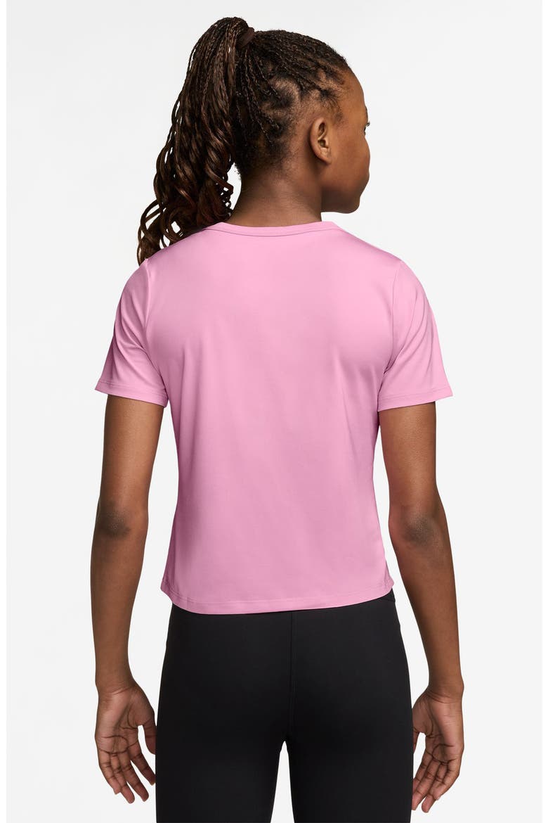 Kids' Dri-FIT Dash Graphic T-Shirt, Alternate, color, PINK RISE/ WHITE