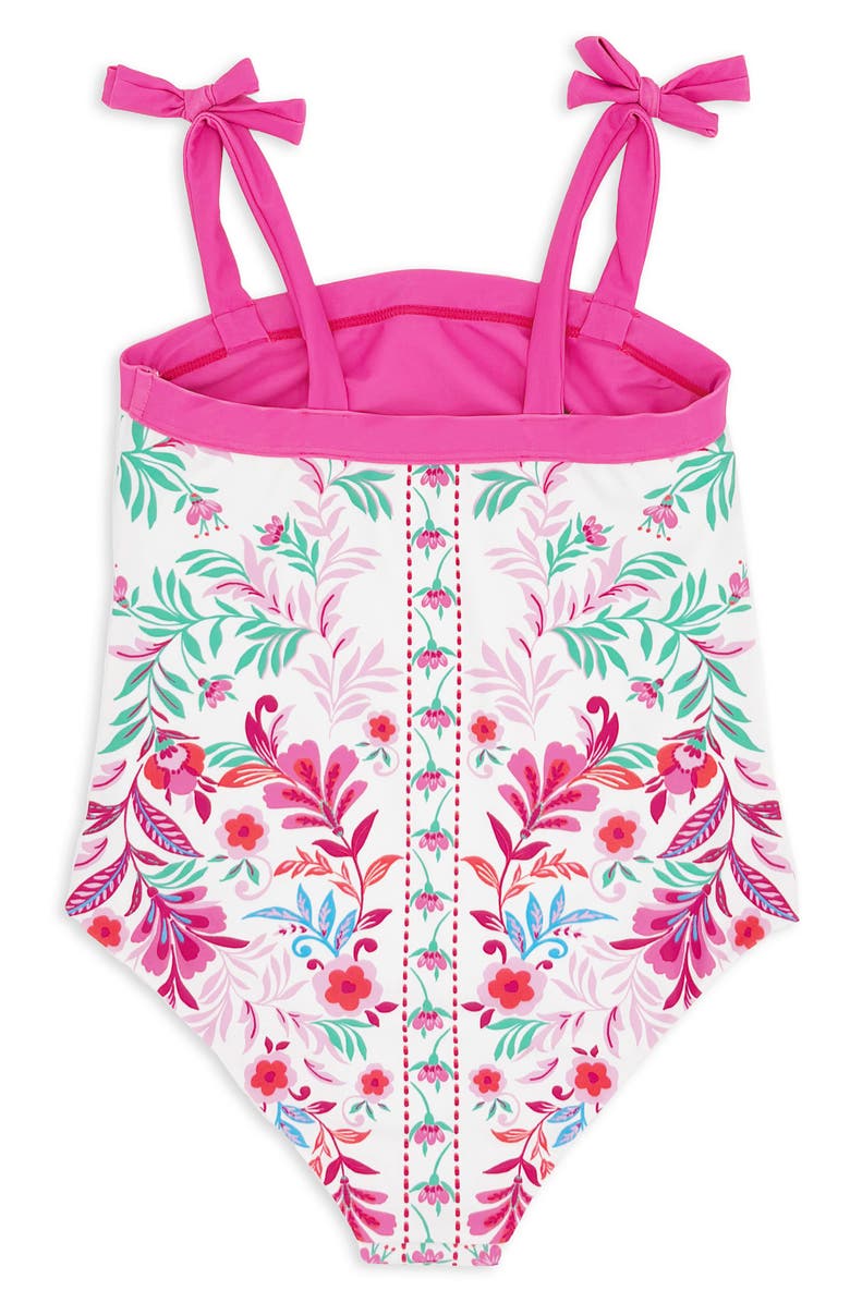 Feather 4 Arrow Kids' Shelly UPF 50+ One-Piece Swimsuit, Alternate, color, White Multi