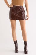 ASTR the Label Savana Faux Leather Miniskirt